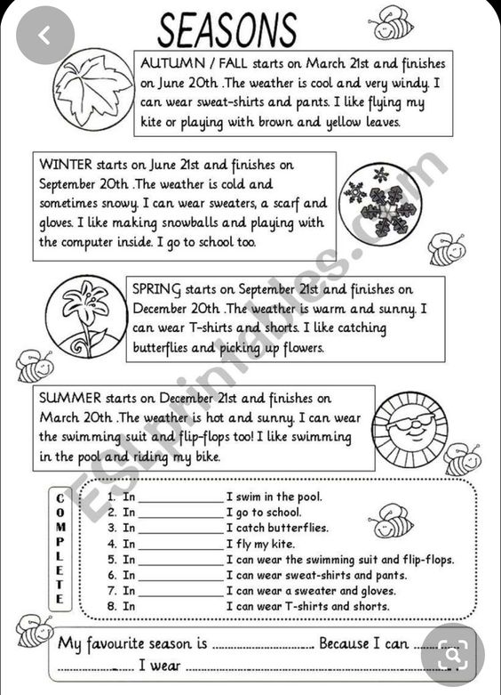 seasons grade 5 geography